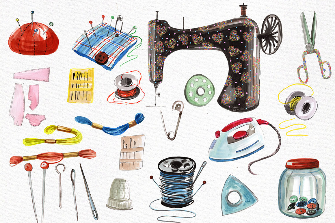 10+ Fantastic Sewing Clip Art Collections | www.sewwhatalicia.com