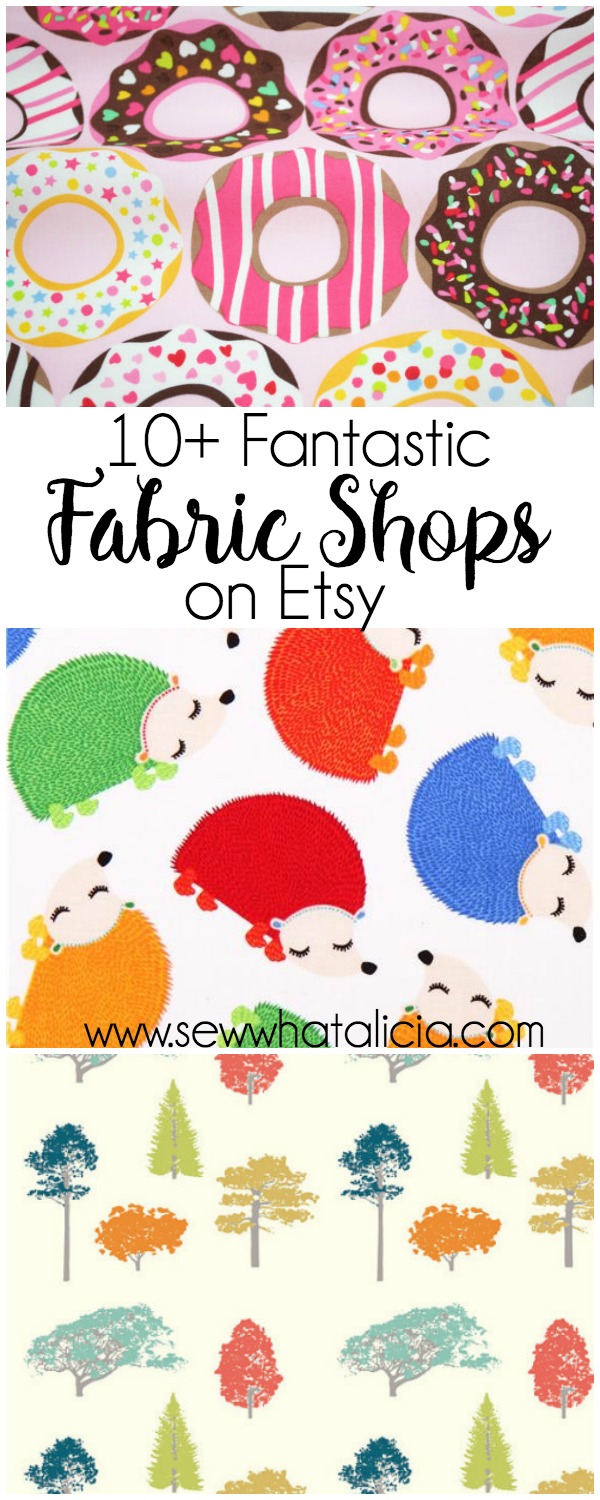 10+ Best Fabric Shops on Etsy: I love to support small business on Etsy. Theses fabric shops are all fantastic and they have so many fun and unique fabrics that you will want to check them all out! What is the best online fabric store? | www.sewwhatalicia.com