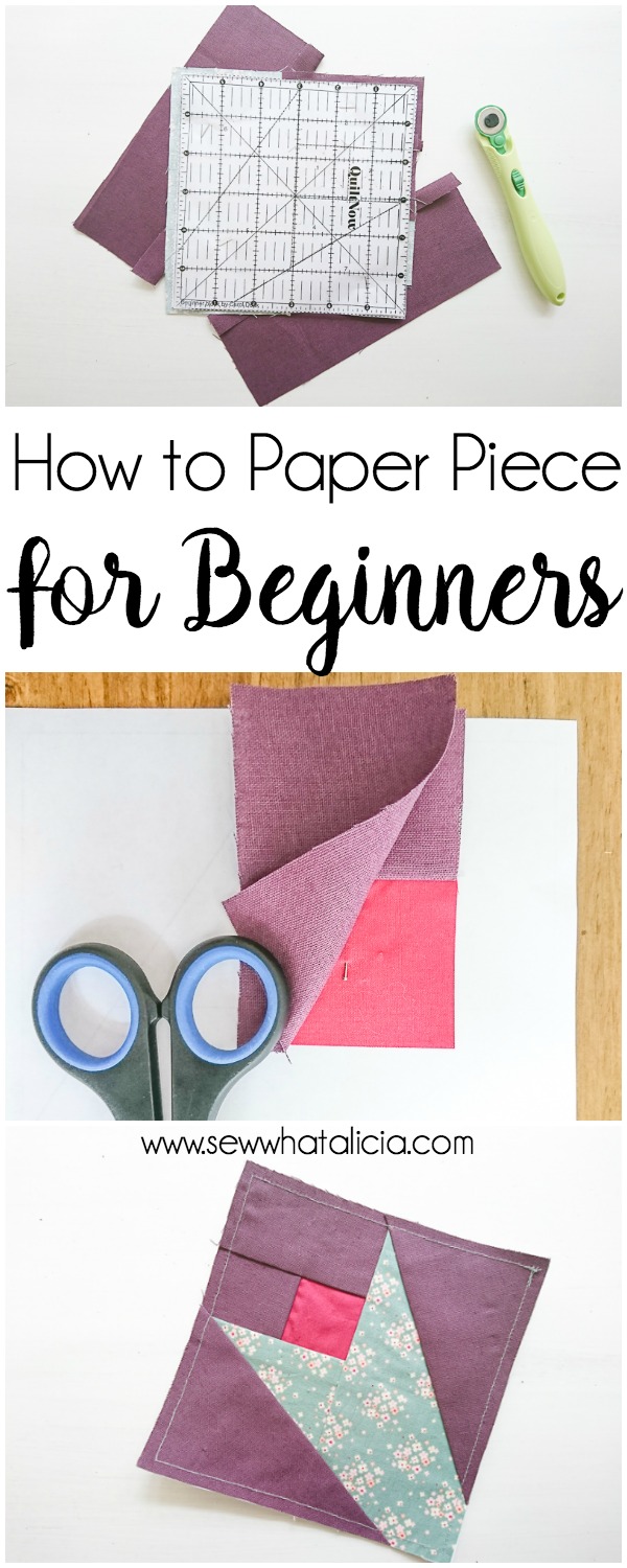 How to Paper Piece for Beginners: This is a great walkthrough tutorial for anyone wanting to learn to foundation paper piece. Click through for the full sewing tutorial.| www.sewwhatalicia.com