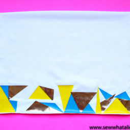 How to Customize a Pillowcase with a Cricut: This is a fun tutorial that is great for Cricut newbies. Learn to use your cutting machine for this fun and easy project. Click through for the full tutorial. | www.sewwhatalicia.com