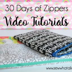 30 Days of Zippers - Video Tutorials (part 4): Day 23 through 30. Click through for full video tutorials to master sewing the zipper. | www.sewwhatalicia.com