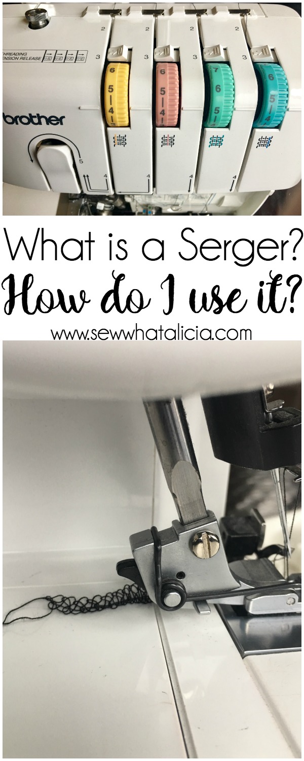 What is a serger and how do I use it?: If you are wanting to get into garment sewing then you need to know all about a serger. Click through for a full walkthrough of how to use the machine (and figure out what it even is!) | www.sewwhatalicia.com