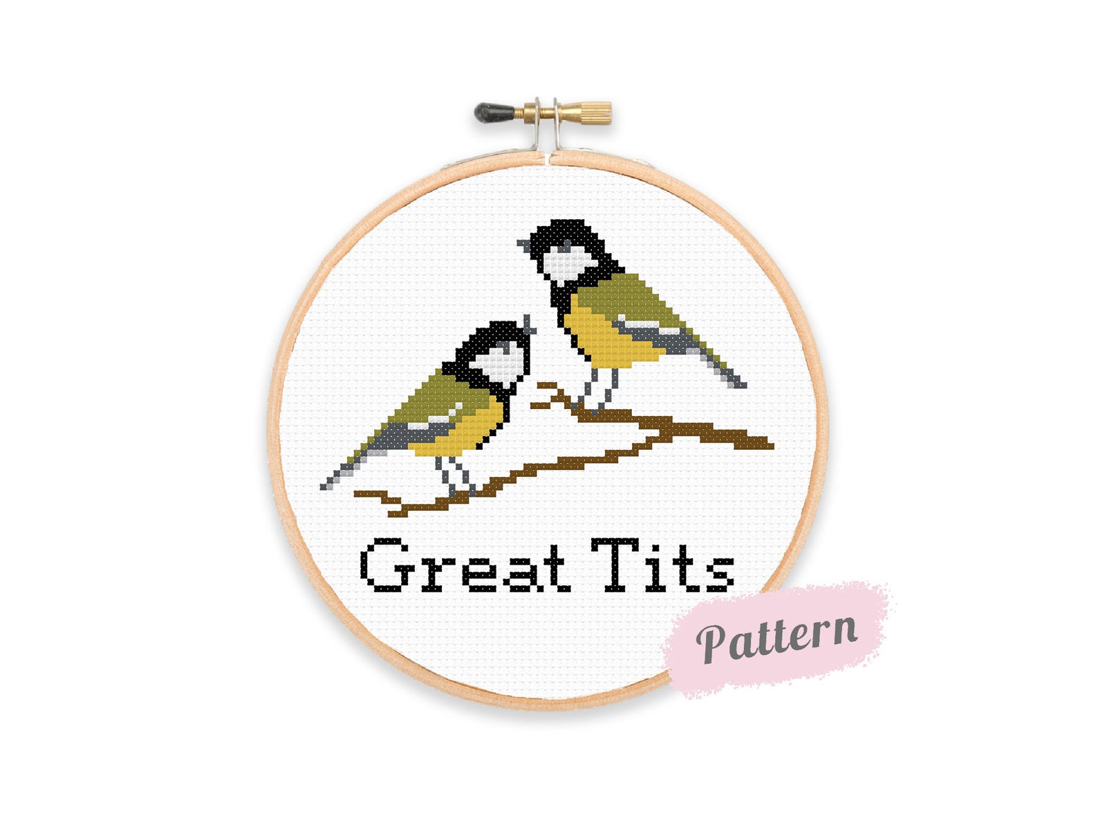 two birds and the words great tits