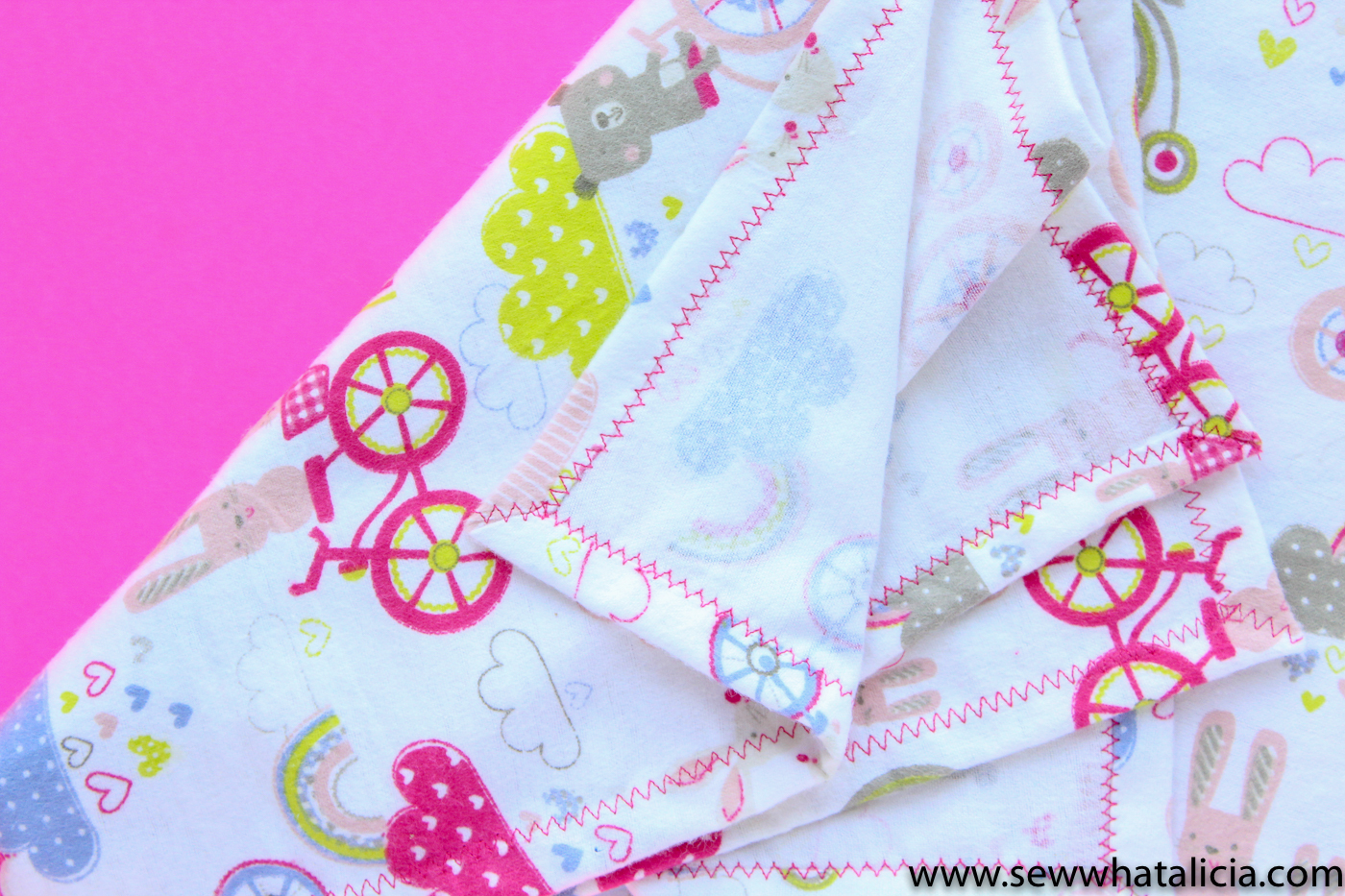 How to Make a Baby Blanket: This beginner sewing tutorial is perfect for anyone wanting to learn to make a receiving blanket . Making a baby blanket is such a special way to show you care. Click through for full tutorial. | www.sewwhatalicia.com