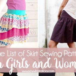 Skirt Sewing Patterns for Women and Girls: A huge list of skirt sewing patterns that are great for beginner sewing. Click through for the full list of amazing skirts for girls and women alike. | www.sewwhatalicia.com
