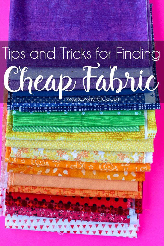 Discount Fabric - Tips and Tricks to Save Money on Fabric: Fabric can be so expensive. Here are all my tips and tricks for getting the best price on fabric!! Click through for all my tips. | www.sewwhatalicia.com