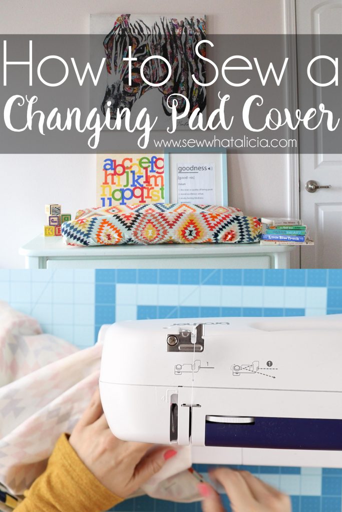 How to sew a changing pad cover: If you want to sew for your baby's nursery then this is a great place to start. This changing pad cover has a video walkthrough which is perfect for beginner sewing. Click through for the video and written tutorial. | www.sewwhatalicia.com