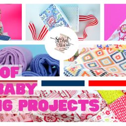 Tons of Free Sewing Patterns for Baby; collage of several different free baby projects to sew.